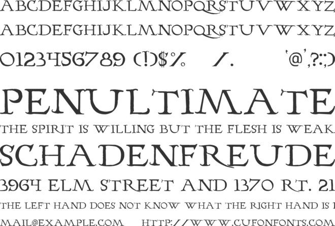 Hopfer Hornbook font preview