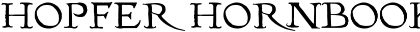 Hopfer Hornbook font