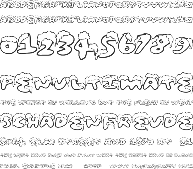 SnowFrosting font preview