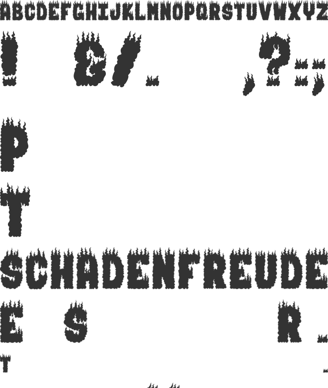 BURNING MAN font preview