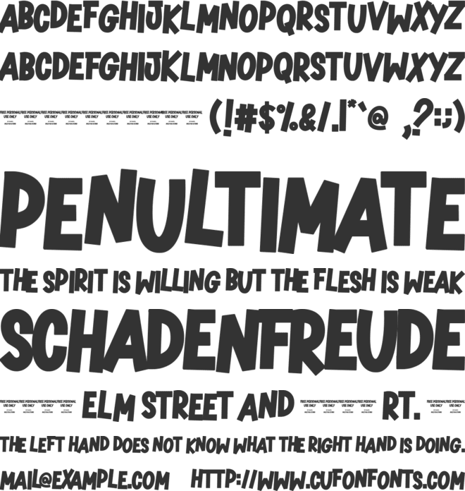 Kandelen font preview