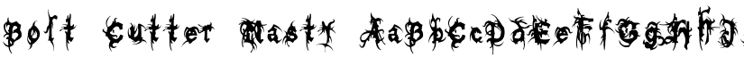 Bolt Cutter Nasty font