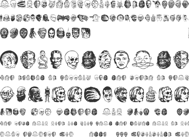 JMH EERIE Dingbat font preview