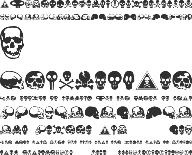 SkullBearer AOE font preview