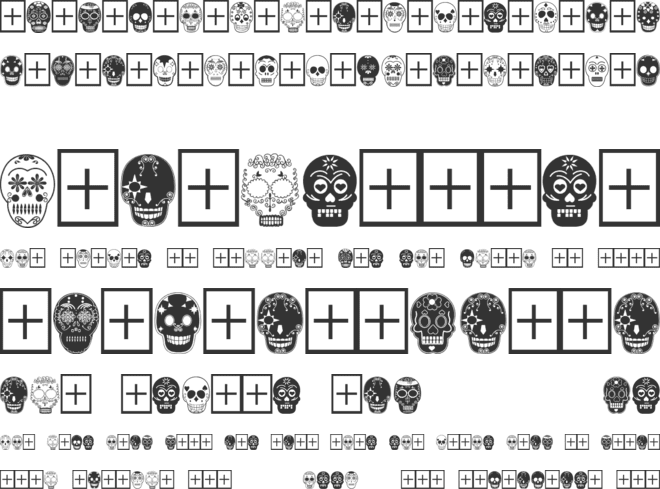 Dia de los Muertos Limited Free Version font preview