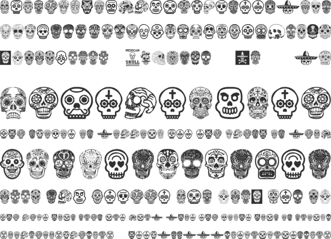 Mexican Skull font preview