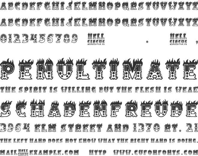 Hell Circus font preview