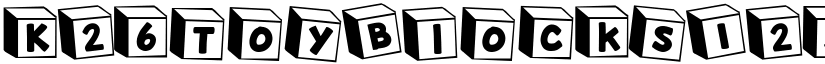 K26ToyBlocks123 Regular font