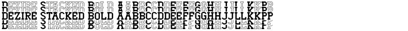 Dezire Stacked Bold font