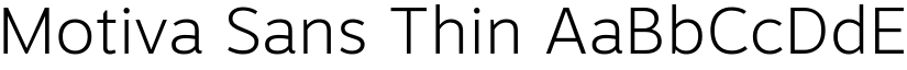 Motiva Sans Thin font