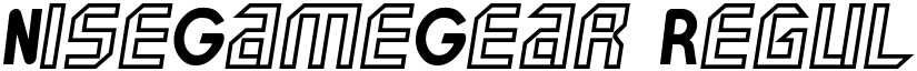 NiseGameGear Regular font
