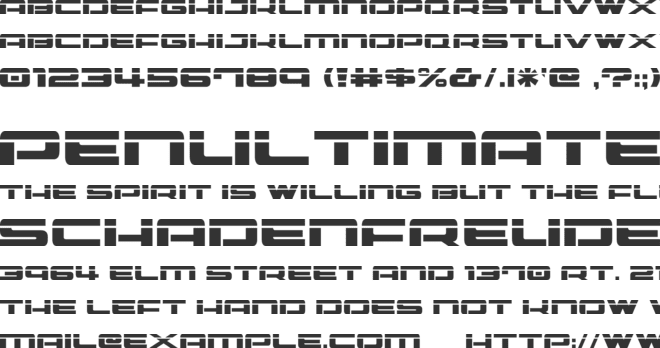 NiseMegaDriveEU font preview