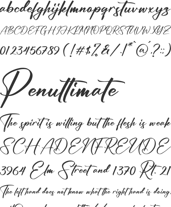 Bundaria font preview