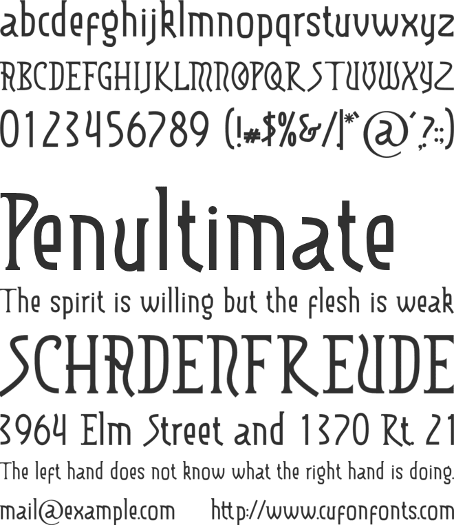 Westle font preview