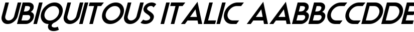 Ubiquitous Italic font