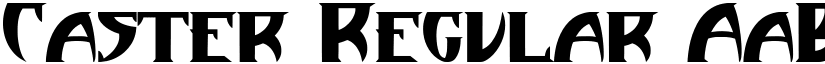 Caster Regular font