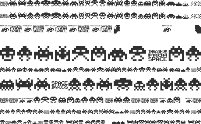 invaders from space font preview