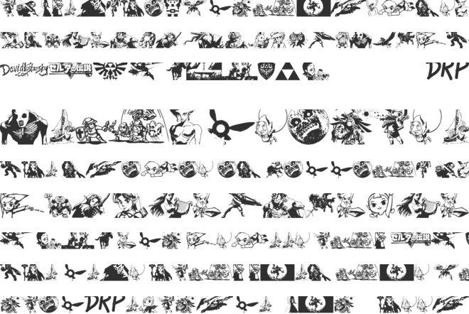 Legend Of Zelda TriFont font preview