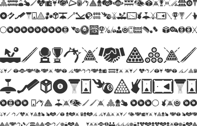 Billiard font preview