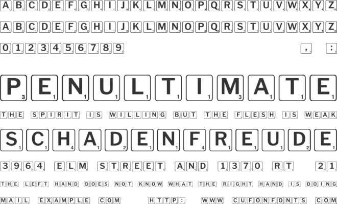 Scrabbles font preview
