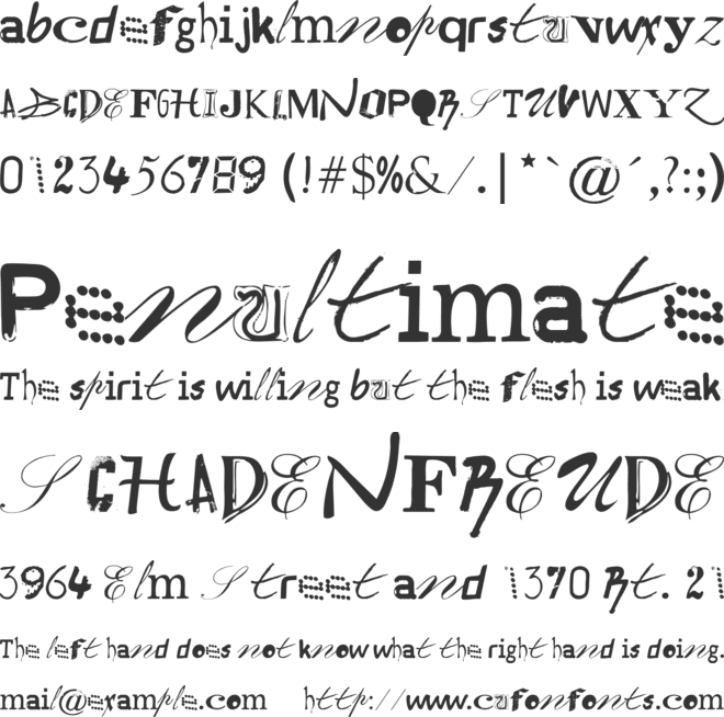 Hildesheima font preview