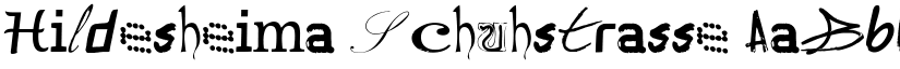 Hildesheima Schuhstrasse font