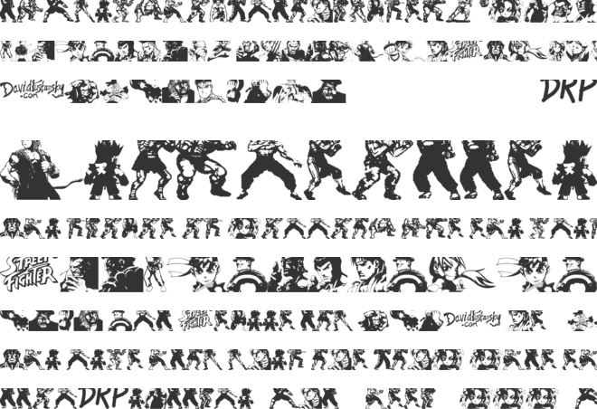 Super Street Fighter Hyper Fonting font preview
