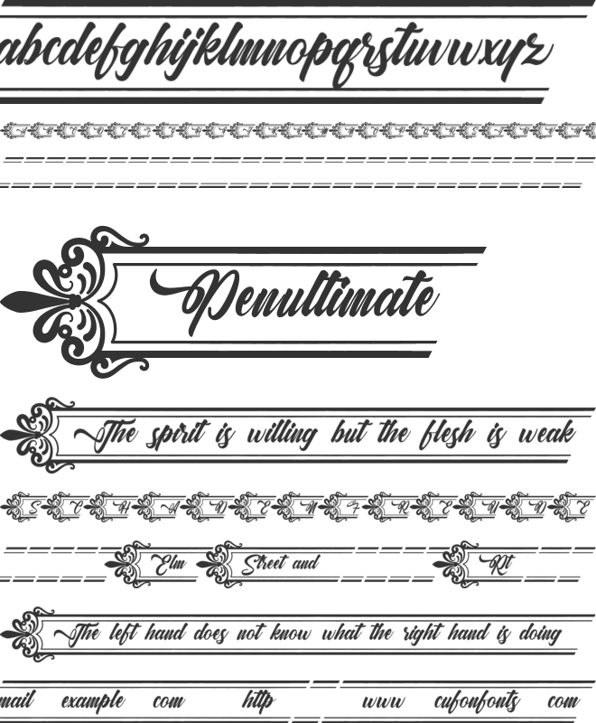 Clasicalderibbon font preview