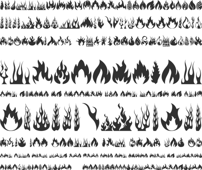 Fire font preview
