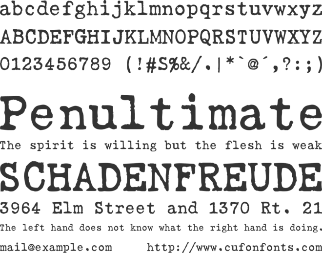 Gabriele Bad AH font preview