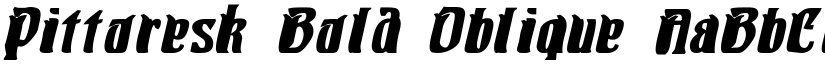 Pittoresk Bold Oblique font