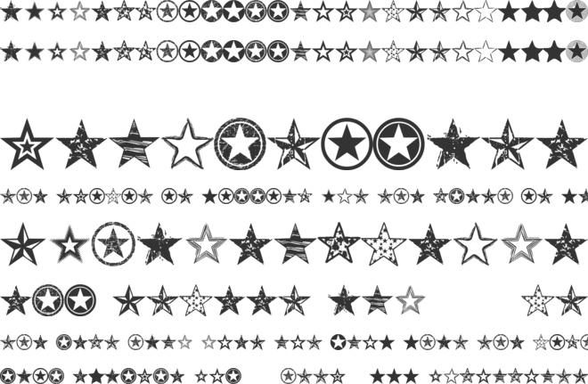 Seeing Stars font preview