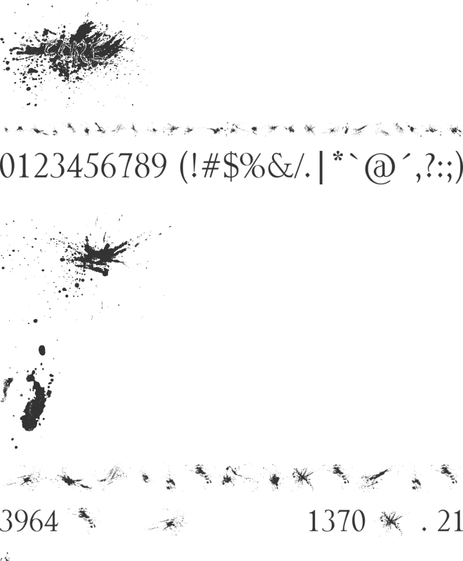 splatter font preview