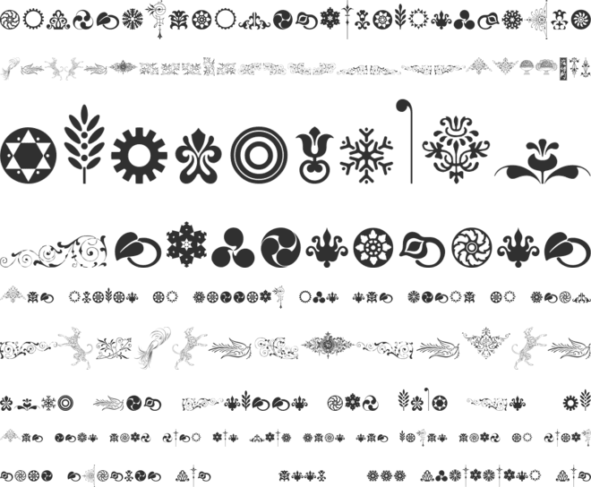 Cornucopia of Ornaments Two font preview