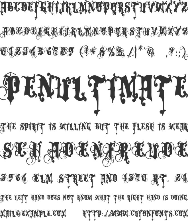 Dominatrix font preview
