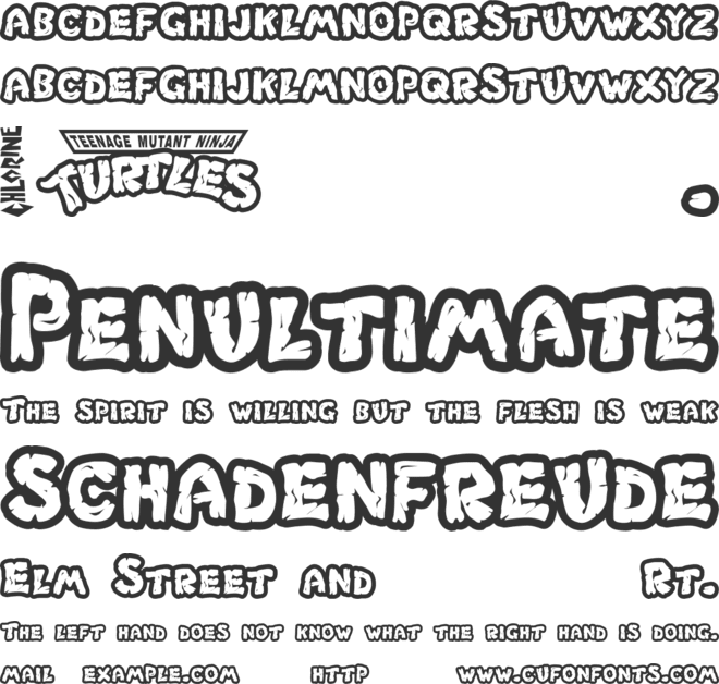 Chlorinar font preview