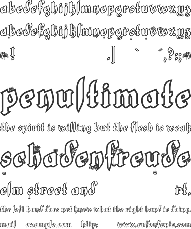 LT White Fang font preview