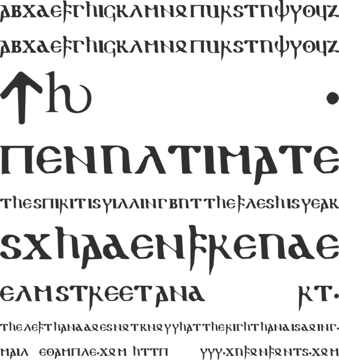 Gothic 1 font preview