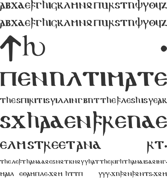 Gothic 1 font preview