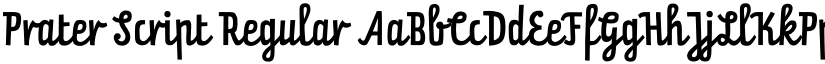 Prater Script Regular font