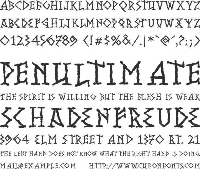 Runish MK font preview
