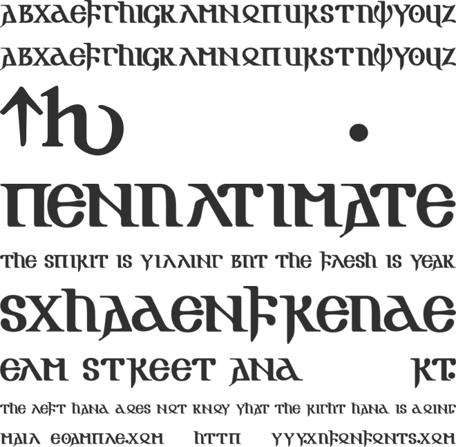 Gotic AOE font preview