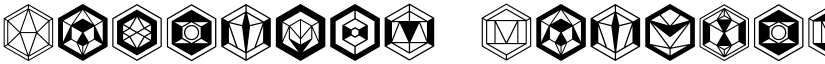 Hexagons Regular font