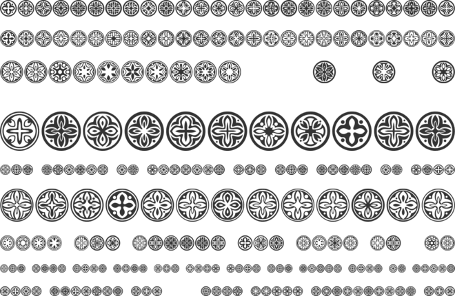 Circular Ornaments font preview