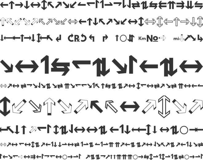 Hussar Motorway font preview