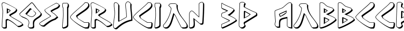 Rosicrucian 3D font