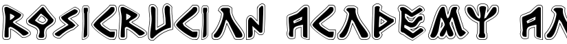 Rosicrucian Academy font