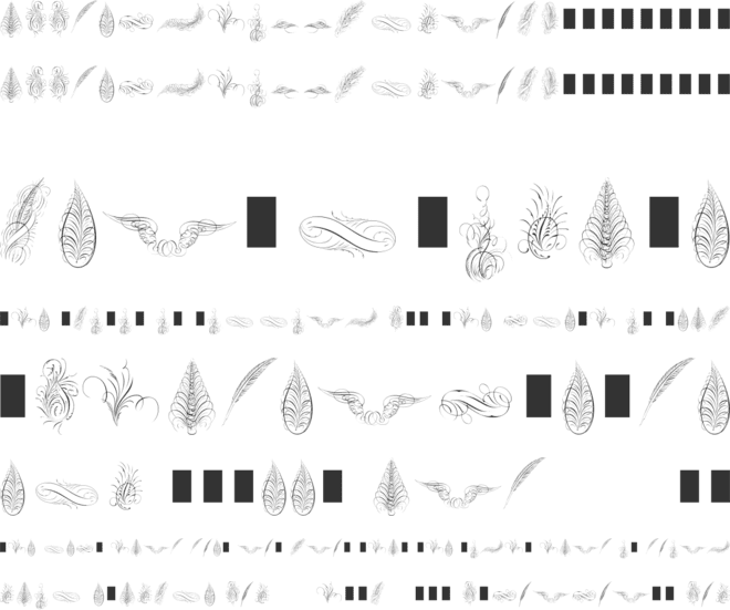 Penmanship Feathers font preview