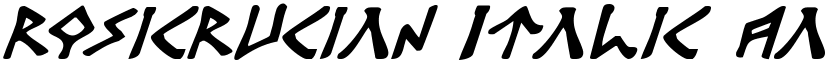 Rosicrucian Italic font