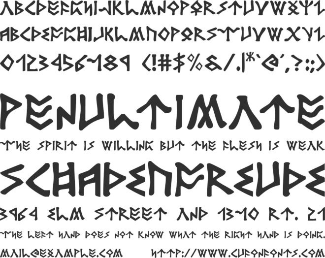Rosicrucian font preview
